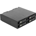Delock 5.25″ Wechselrahmen für 4 x 2.5″ U.2 NVMe SSD mit abschließbaren Trays