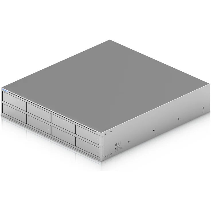 Ubiquiti NAS Unas Pro 8, leistungsstarkes NAS mit Platz für 8 Festplatten, 10 Gbit/s Netzwerkgeschwindigkeit, Silber/Grau