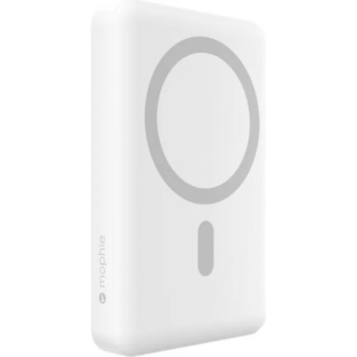 mophie Snap+ Powerstation Mini, 10000 mAh Powerbank mit kabellosem 15W Laden, Weiss
