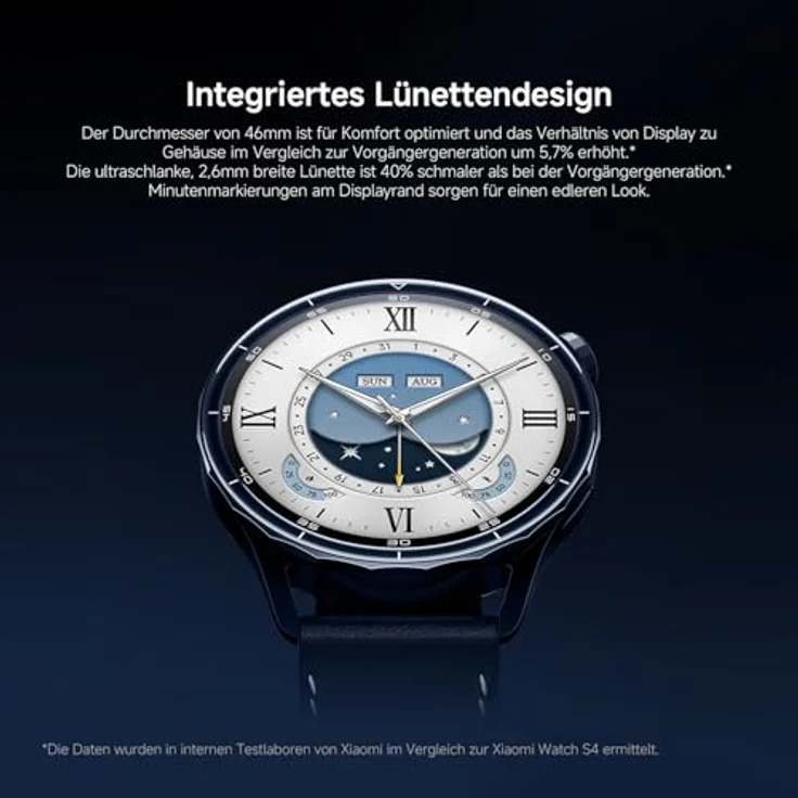 XIAOMI Watch S5 46 Smartwatch, Fluorkautschuk, 140-210 mm, Schwarz – Bild 4