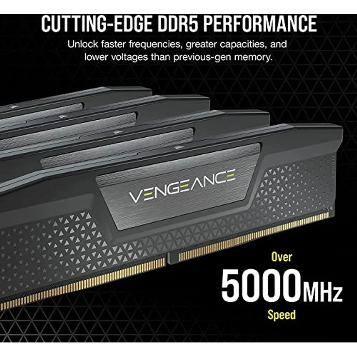 Corsair VENGEANCE DDR5 RAM 32GB (2x16GB) 6400MHz CL32 Intel XMP iCUE Kompatibel Computer Speicher - Schwarz (CMK32GX5M2B6400C32) – Bild 3