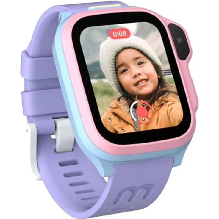 myFirst Fone S4 Kinder-Smartwatch, Cotton Candy, GPS-Ortung, LTE, 5-MP-Kamera, Sprachanrufe, Fitness-Tracker