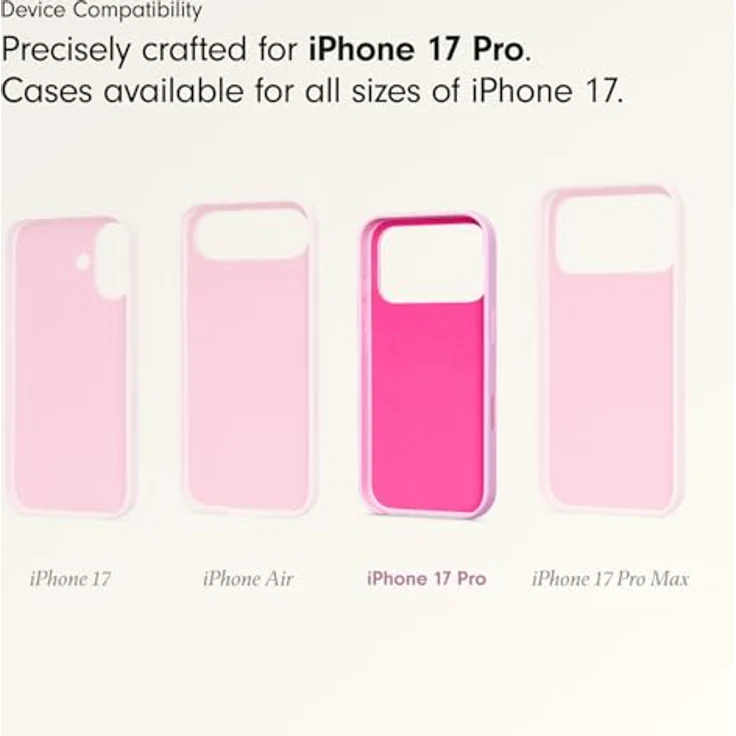 Beats iPhone 17 Pro Case mit MagSafe, Kamerasteuerung, matte Außenseite und Mikrofaser-Innenfutter – Kieselrosa – Bild 3