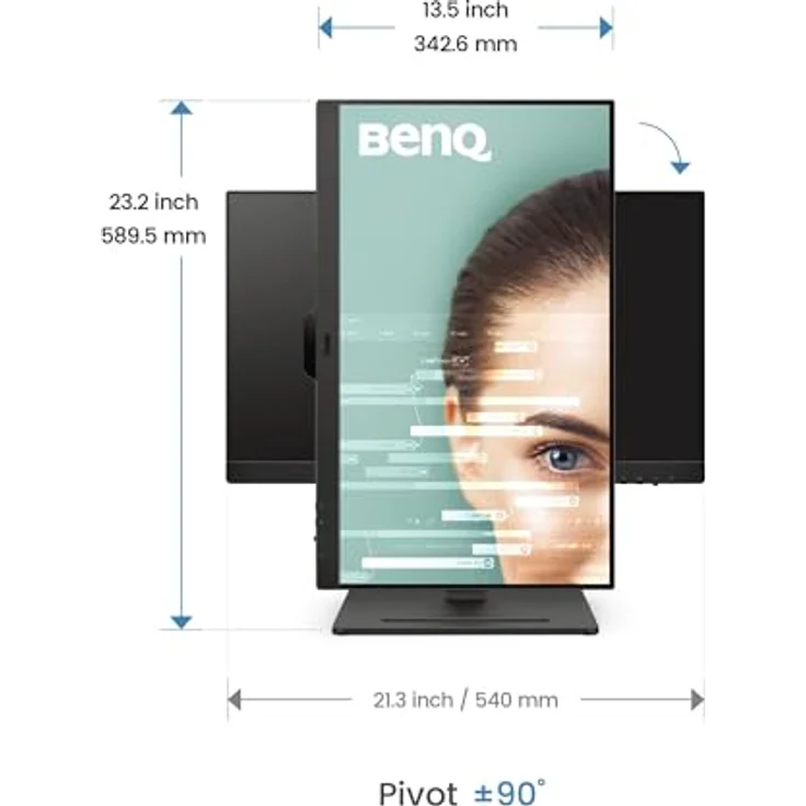 BenQ GW2490T 60,5 cm IPS 1080p Home Office Monitor, Ergo-Design, 100Hz, 99% sRGB, VESA MediaSync, B.I, Flicker Free, Low Blue Light, ePaper, Codierungsmodus, TÜV Rheinland, schwarz – Bild 4