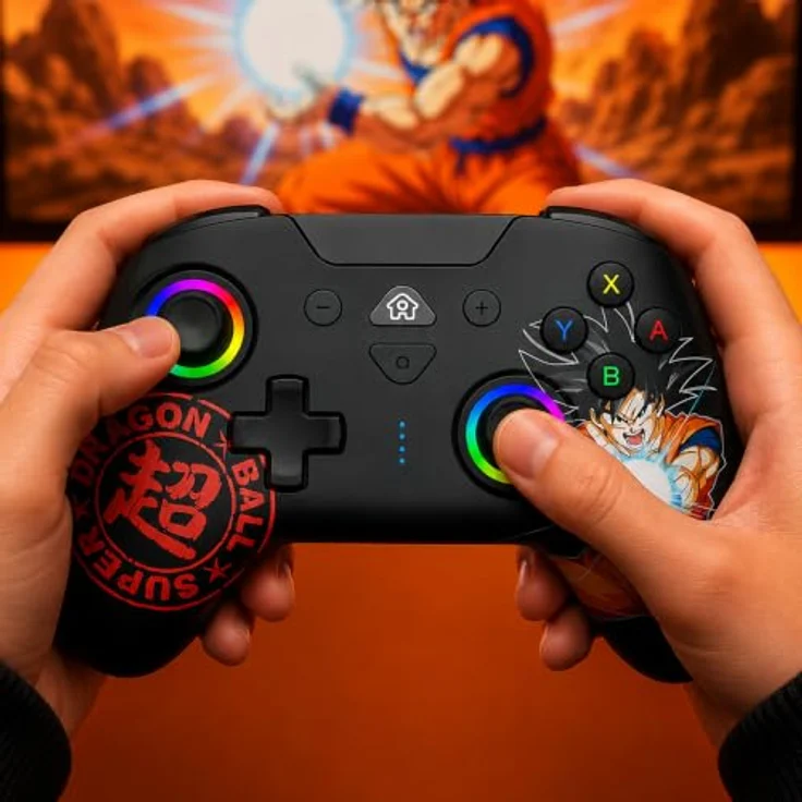 Subsonic Goku - Black - Wireless Controller für Nintendo Switch 2 mit LED-beleuchteten Joysticks, programmierbaren Rücktasten und 600 mAh Akku. – Bild 2