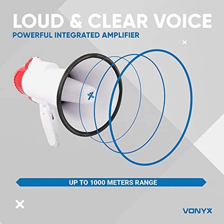 Vonyx MEG020 Megaphon 20W Schallplattensirene – Bild 4