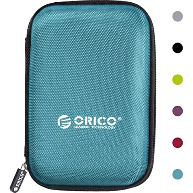 ORICO Festplattentasche Schutztasche Schutzbox EVA Wasserdicht Stoßsichere für 2,5 Zoll Externe Festplatten und SSD,Blau – Bild 2