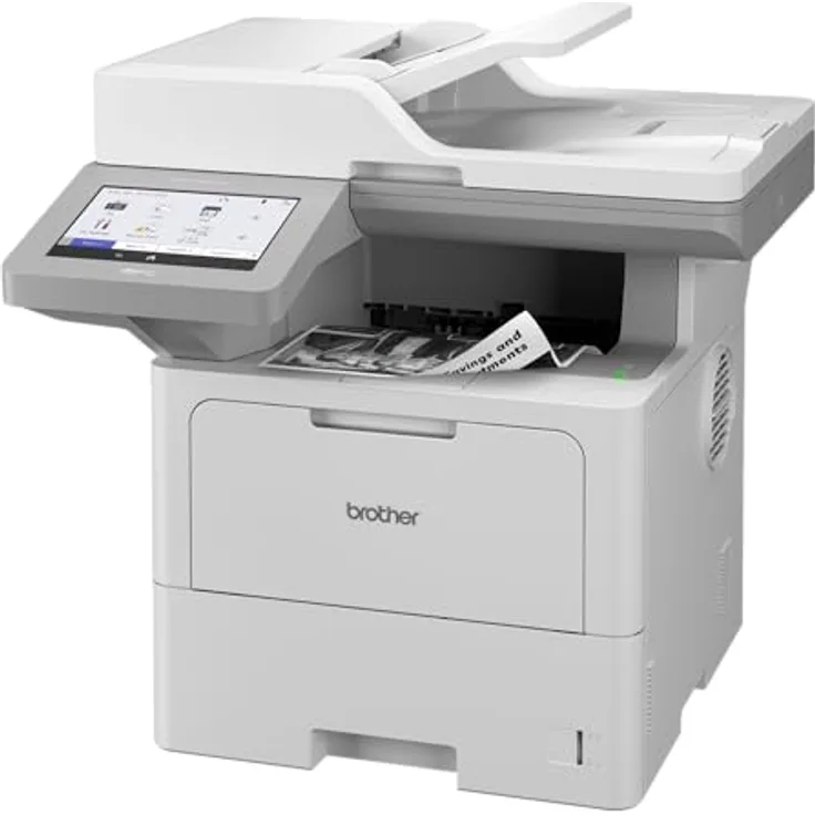Brother MFC-L6910DN 4-in-1 Mulifunktionsdrucker schwarz weiß (A4, 50 Seiten/Min., 1.200x1.200 DPI, LAN, Duplex-ADF, 520 Blatt Papierkassette) weiß/grau