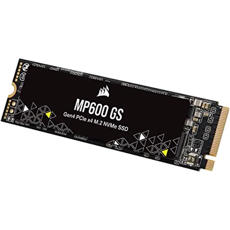 Corsair MP600 GS 1 TB PCIe Gen4 x4 NVMe M.2-SSD – Hochdichter TLC NAND – M.2 2280-Formfaktor – Kompatibel mit DirectStorage – Bis zu 4.800 MB/s – Ideal für PCIe 4.0-Notebooks – Schwarz