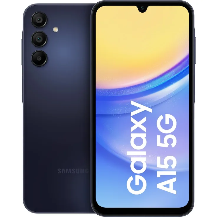 Samsung Galaxy A15 5G (128 GB, Blue Black, 6.50", Hybrid Dual SIM, 50 Mpx, 5G), Smartphone, Schwarz