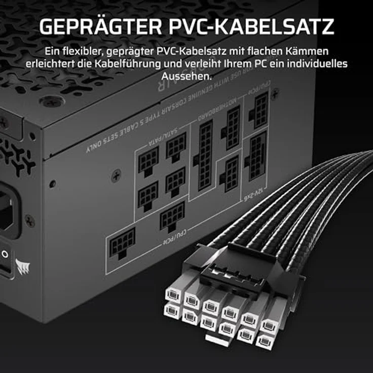 Corsair RM850x Shift, 850 Watt ATX 3.1 Netzteil mit 80 Plus Gold Zertifizierung, Schwarz – Bild 5