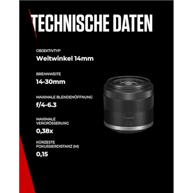 CANON RF-S 14-30mm F4-6.3 IS STM PZ, Weitwinkel-Objektiv für Canon R-Mount, Schwarz, mit internem Power Zoom und optischem Bildstabilisator – Bild 8