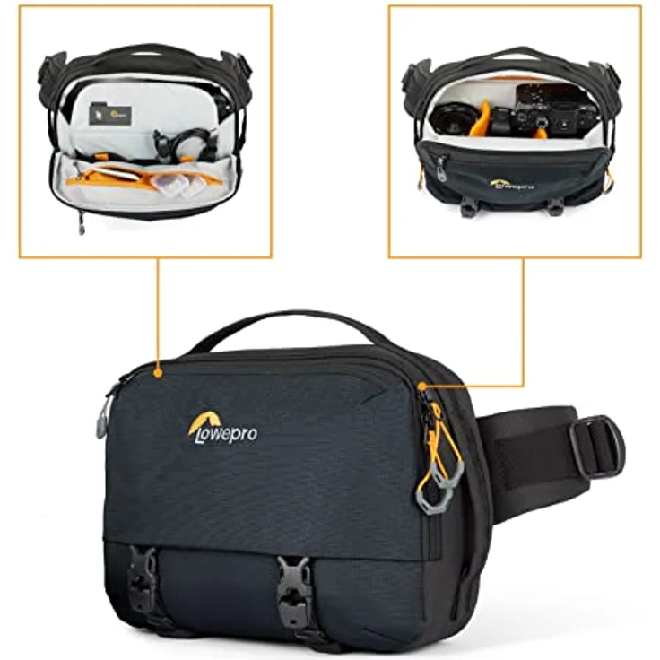 Lowepro Trekker Lite SLX 120 (6.50 l) Kameratasche, Schwarz, ideal für Reisefotografie-Abenteuer – Bild 3