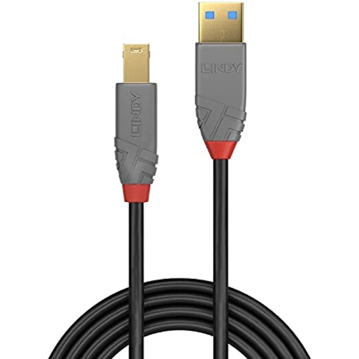 LINDY 36742 2m USB 3.0 Typ A an B Kabel, Anthra Line Anthrazit – Bild 4