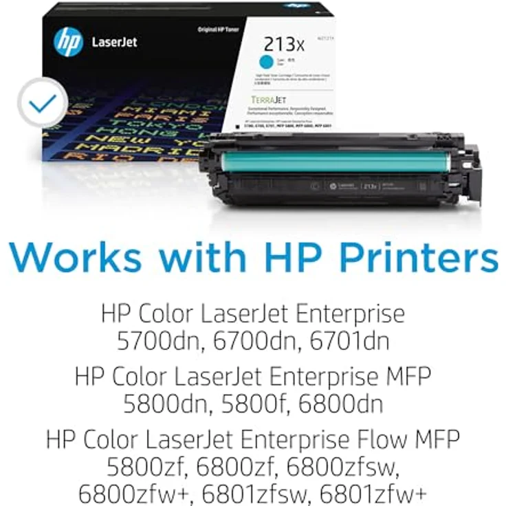 HP 213X Cyan Original Laserjet-Tonerkartusche, hohe Reichweite für bis zu 6.000 Seiten, TerraJet Technologie – Bild 2