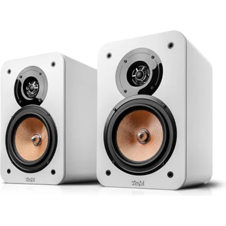 Teufel Ultima 20, HiFi Regallautsprecher mit 2-Wege-System, präzisem Klang und Bassreflex-Aufbau, Weiß