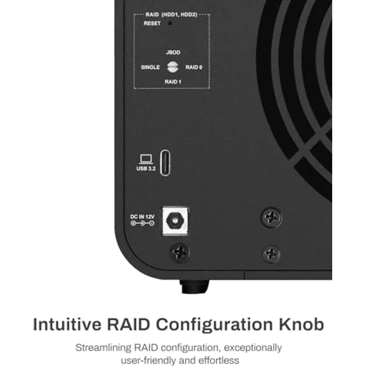 TERRAMASTER D8 Hybrid HDD NVMe Gehäuse USB 3.2 Gen 2 10Gbps Typ C 8Bay USB Storage Unterstützt RAID 0/1/Einzel/JBOD Exklusiv 2+6 RAID Hybrid Disk Array (Diskless) - Innovatives Hybrid-Gehäuse mit 128TB Speicherplatz – Bild 3