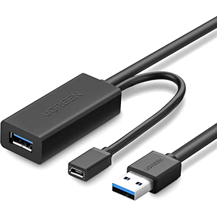 UGREEN USB Verlängerung Kabel 10M aktiv 3.0 USB Verlängerungskabel Super Speed Kabel Stecker A auf Buchse A mit Signalverstärker Repeater