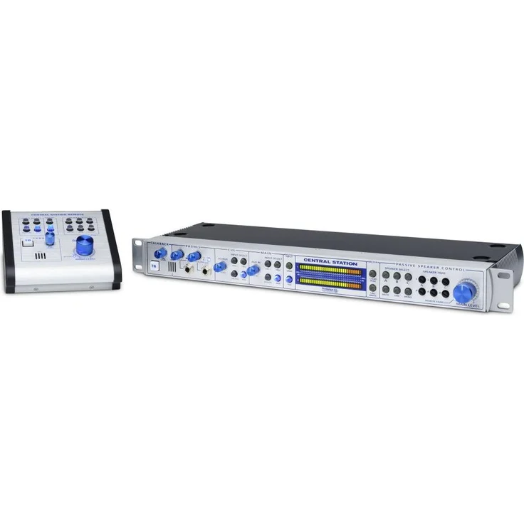 PreSonus Central Station Plus, professioneller Monitor-Controller für Studio und Live, bis zu 24 Bit/192 kHz, kompakte Rack-Größe, regelbare Kopfhörerverstärker