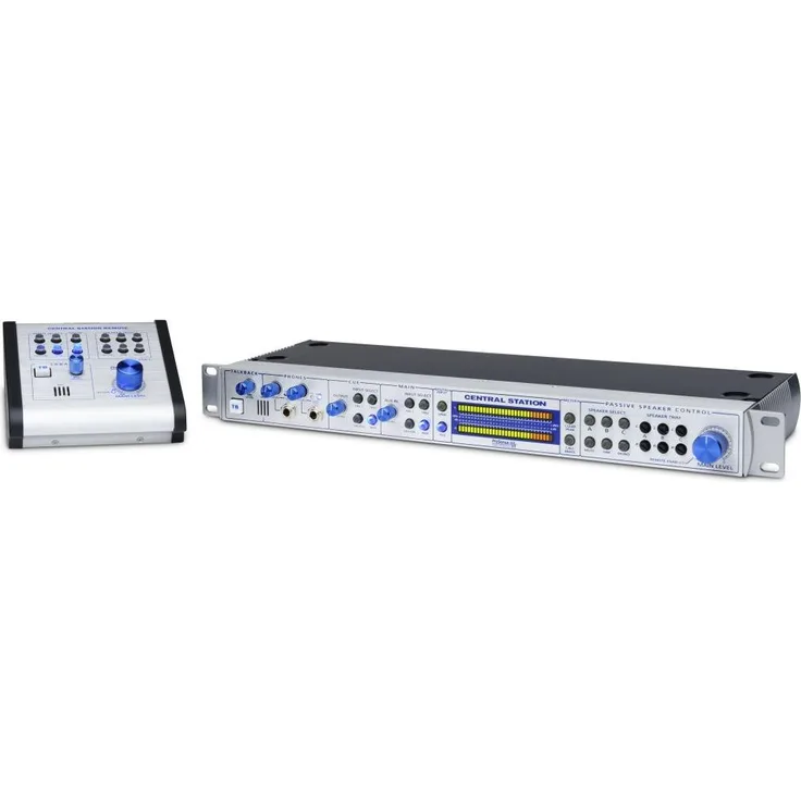 PreSonus Central Station Plus, professioneller Monitor-Controller für Studio und Live, bis zu 24 Bit/192 kHz, kompakte Rack-Größe, regelbare Kopfhörerverstärker