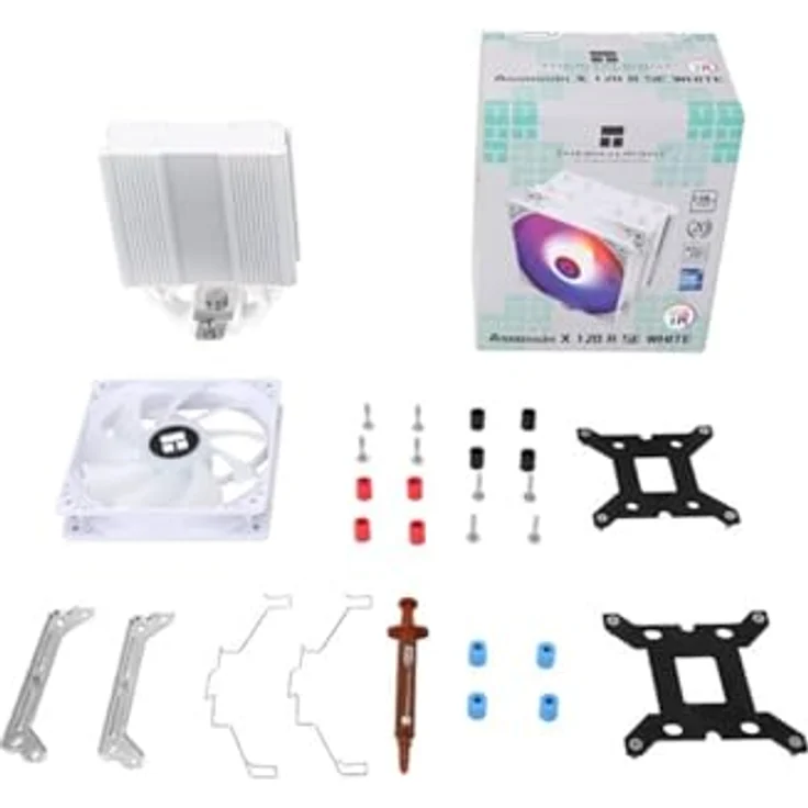Thermalright Assassin X 120 Refined SE ARGB, CPU Kühler mit 120 mm Lüfter, Weiss, leise mit 25,6 dBA und ARGB-Beleuchtung – Bild 8