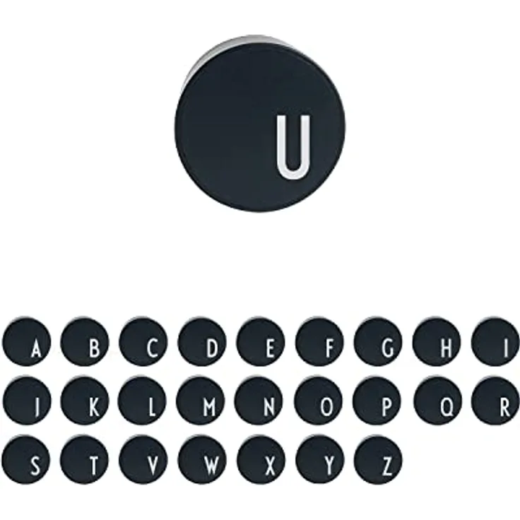 Design Letters MyCharger (A-Z), Persönliches Ladegerät (EU, Type A) | Schnellladung. Sicher und intelligent Laden | Schwarz | Kompatibel mit iPhone Buchstabe