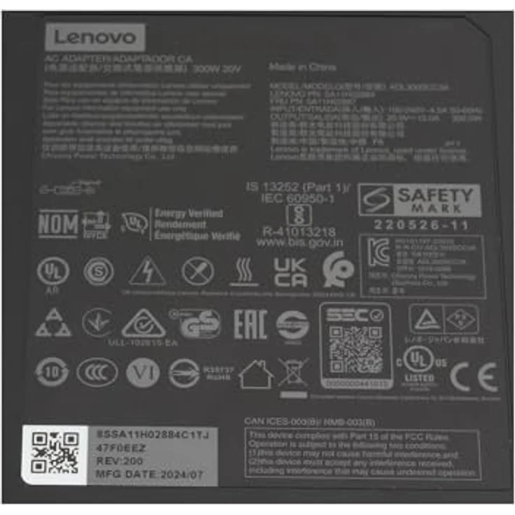 Lenovo GX21F23046, 300 W Power Adapter/Inverter für Indoor/Outdoor, kompatibel mit Lenovo Notebooks, Schwarz – Bild 5