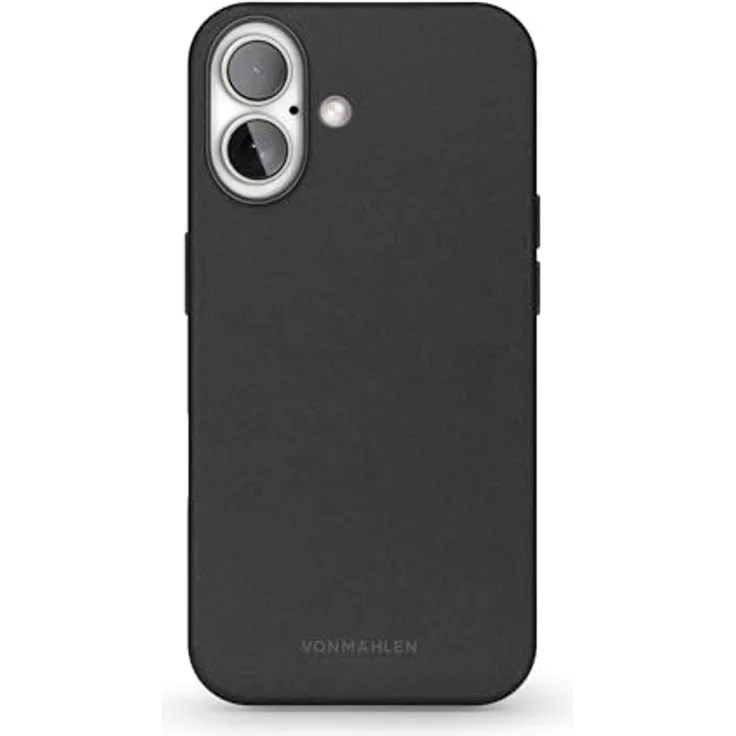 Vonmählen Like Leather Case Cover für Apple iPhone 16 Plus, Schwarz, Handytasche, versandkostenfrei