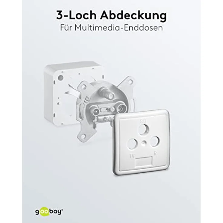 Abdeckplatte GOOBAY 67051, 3-loch, weiß – Bild 5
