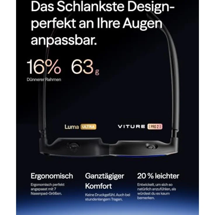 VITURE Pro 2 XR/AR-Brille, 146'' UltraClarity 3.0 120Hz mit Sony Micro-OLED, schlank und leicht – Bild 4