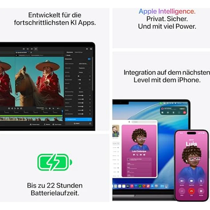 Apple MacBook Pro 14,2" mit M5 Pro Chip, 15-Core CPU, 16-Core GPU, 24 GB RAM, 1 TB SSD, WLAN 7, Liquid Retina XDR Display, Space Schwarz – Bild 5