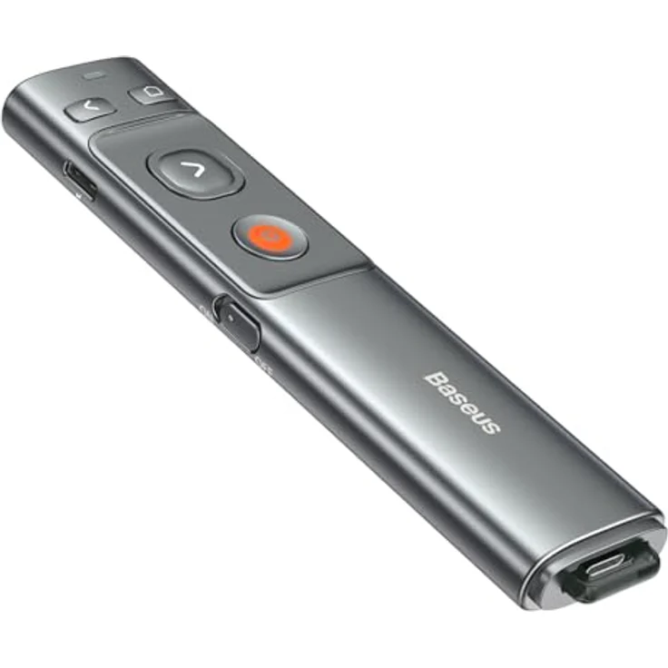 Baseus Presenter Orange Dot, kabelloser RF2.4Ghz Presenter mit Laserpointer und USB-Empfänger, ergonomisches Design – Bild 2