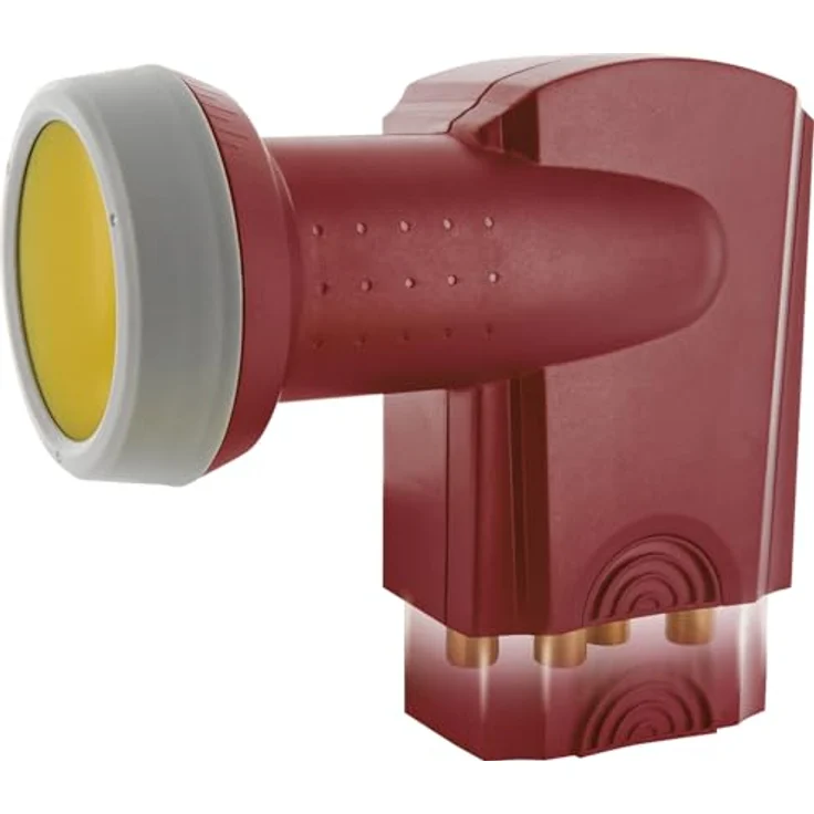 SCHWAIGER 418 Quattro LNB, 4-Teilnehmer Low Noise Blockconverter mit hitzebeständiger Sun Protect Technologie, rot, wasserdicht und vergoldete Kontakte – Bild 2