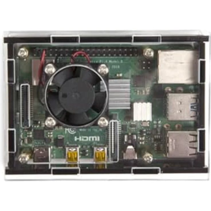 Whadda Raspberry Pi 4 Starterkit (4 GB) mit Kühlgehäuse, 32 GB microSD-Karte, USB-C Ladegerät und Ethernet-Kabel – Bild 4