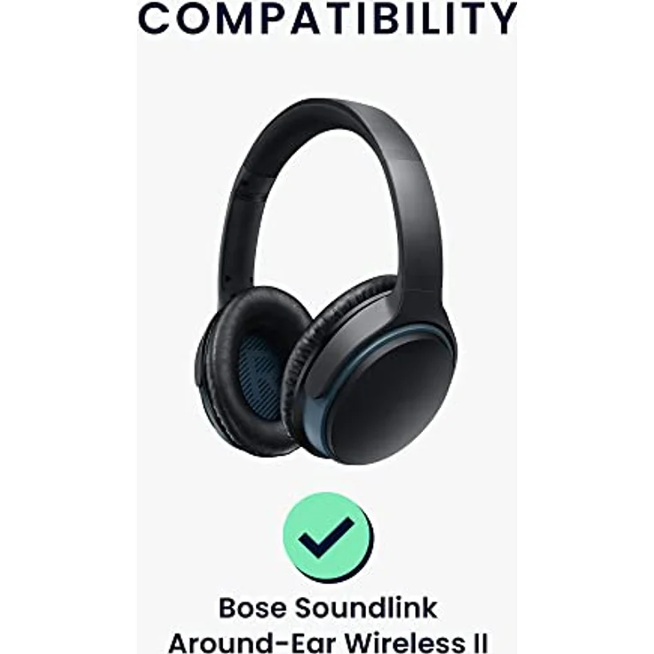 kwmobile 2X Ohrpolster kompatibel mit Bose Soundlink Around-Ear Wireless II - Kunstleder Polster für Over Ear Headphones – Bild 2