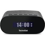 TechniSat TECHNIRADIO 50 - Kompakter Radiowecker (DAB+, UKW Wecker mit großem LCD-Display, Dual-Alarm, Kopfhöreranschluss, 1 Watt, USB-Netzteil) schwarz