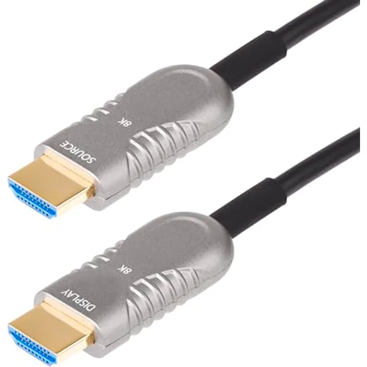 StarTech.com 15,2m Optisches HDMI Kabel AOC, Plenum-eingestuft, 8K 60Hz, Ultra High Speed HDMI 2.1, Schwarz