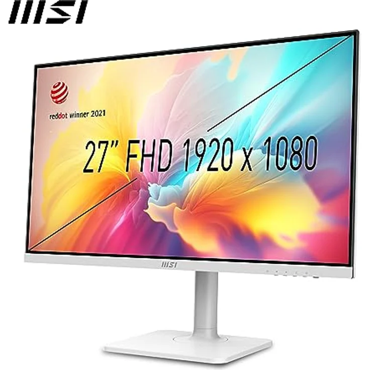 MSI Modern MD272XPWDE 27 Zoll (69 cm) Business Monitor, FHD (1920x1080), 100 Hz, IPS Panel, USB-C, HDMI, Displayport, Weiß – Bild 2