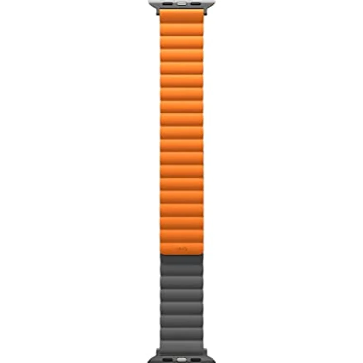 Uniq Revix Uhrenarmband für Apple Watch Series 1-8/SE/Ultra, Reversible Magnetic, Silikon, Orange, 42/44/45/49mm – Bild 6