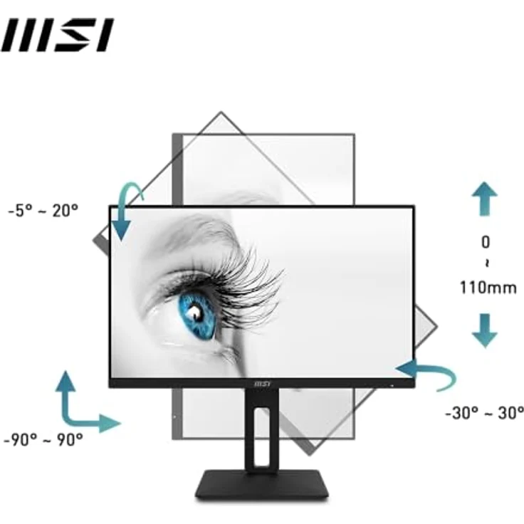 MSI PRO MP242APDE 24 Zoll (60cm) Business Monitor, FHD (1920x1080), 100Hz, IPS Panel, Flat, Freesync, HDMI, Schwarz – Bild 4