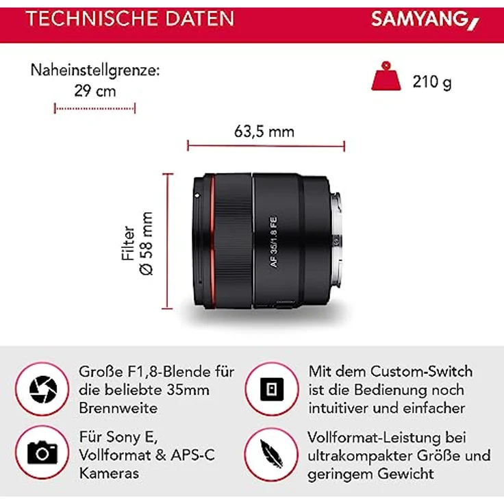 Samyang AF 35mm f1,8 FE für Sony E – Bild 2
