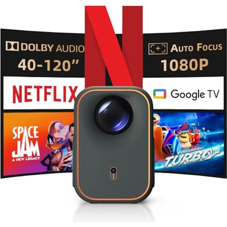 Formovie Xming Episode One Netflix Projektor, WiFi Bluetooth, 1080P 4K, Dolby Audio, Outdoor Tragbar – Bild 1
