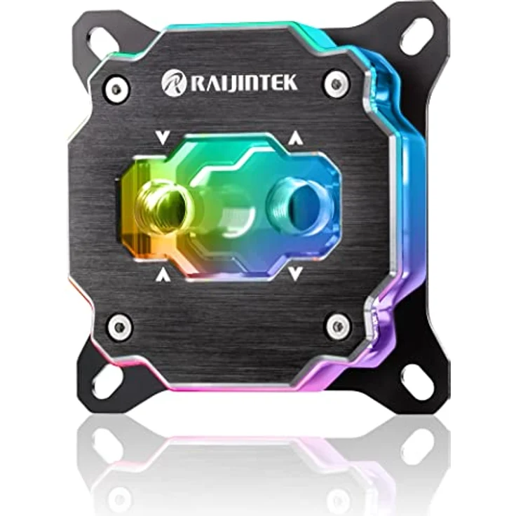 Raijintek Forkis Pro RBW CPU Wasserkühlung Block für Custom Wasserkühlung Set, CPU Kühler RGB Adressierbar, Kompatibel mit Intel und AMD CPU – Bild 1