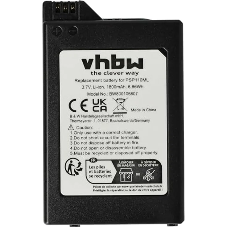 AKKUman Akku kompatibel Sony PSP-1000 3,7V 1800mAh – Bild 4