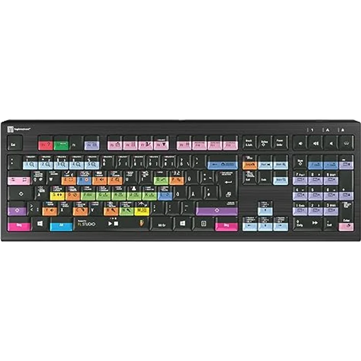 Logickeyboard FL Studio Astra 2 DE (PC) (DE, Kabelgebunden), Tastatur, Schwarz – Bild 1