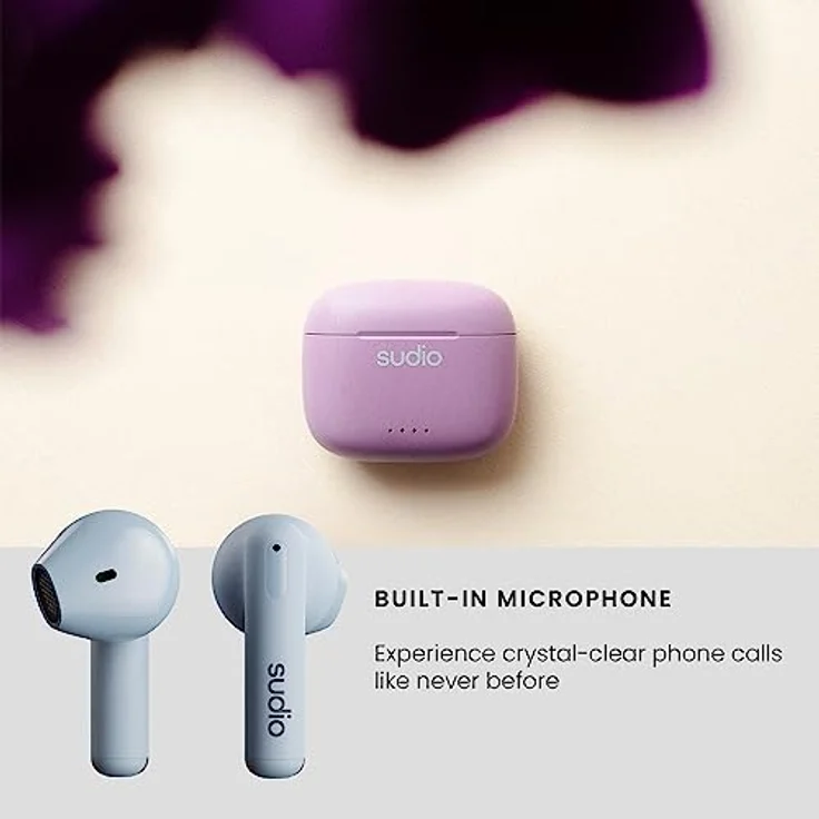 Sudio A1BLU, True Wireless Stereo Kopfhörer mit IPX4 Wasserfestigkeit, Bluetooth und USB Typ-C, Blau – Bild 5