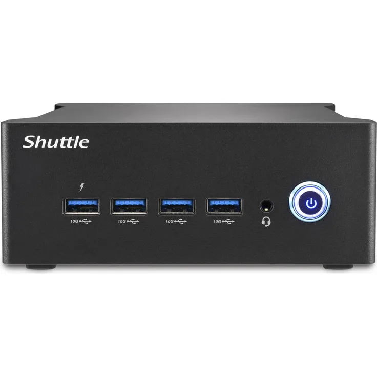 Shuttle Nano PC NT10H5, Intel Core Ultra 5 125H, Intel Arc graphics, 2xHDMI, 2xUSB 4.0 Mini-PC in Schwarz