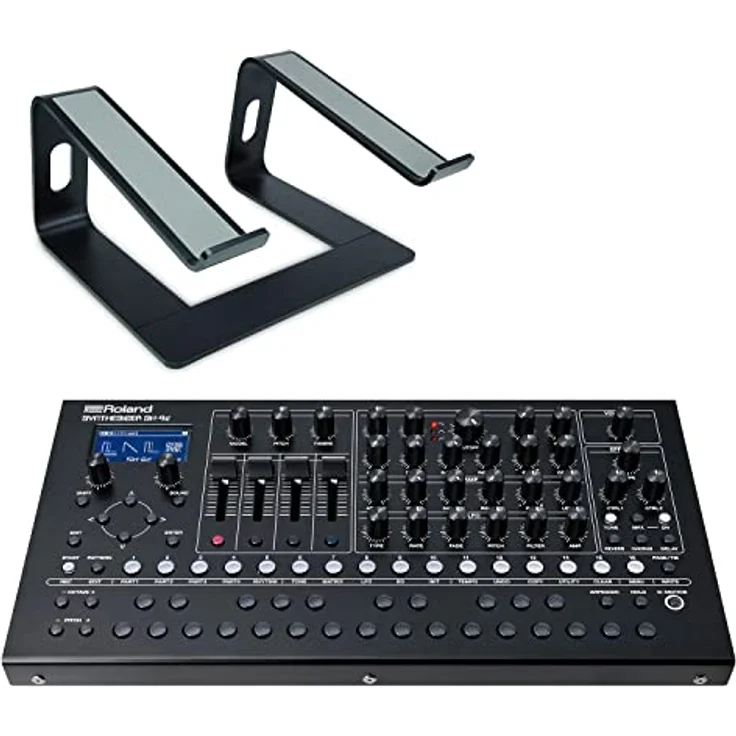 Roland SH-4d Desktop Synthesizer mit Sequenzer und Effekten + keepdrum Laptop-Ständer – Bild 1