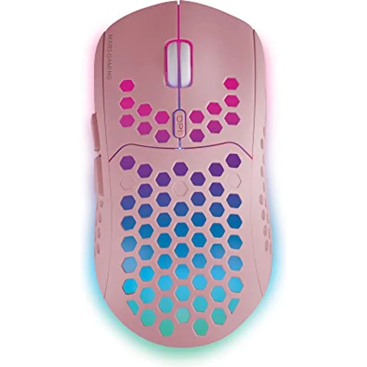 MARSGAMING Mars Gaming MMW3P, Kabellose Gaming Maus, RGB Flow, Ultraleicht 79g, 3200DPI, Rosa – Bild 1
