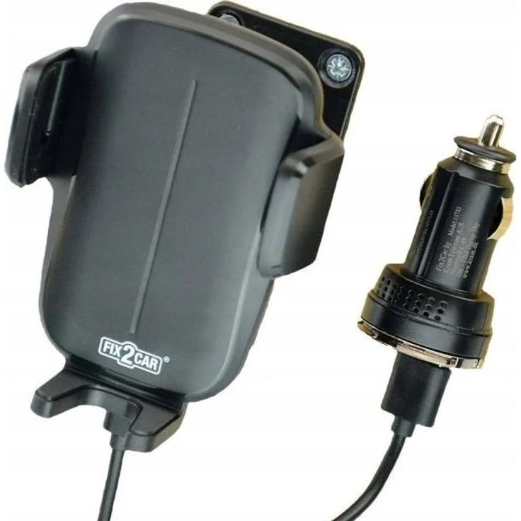 Kram Fix2Car 15W Wireless Charger, Qi-kompatibles Ladegerät für 61-86 mm Geräte, Schwarz
